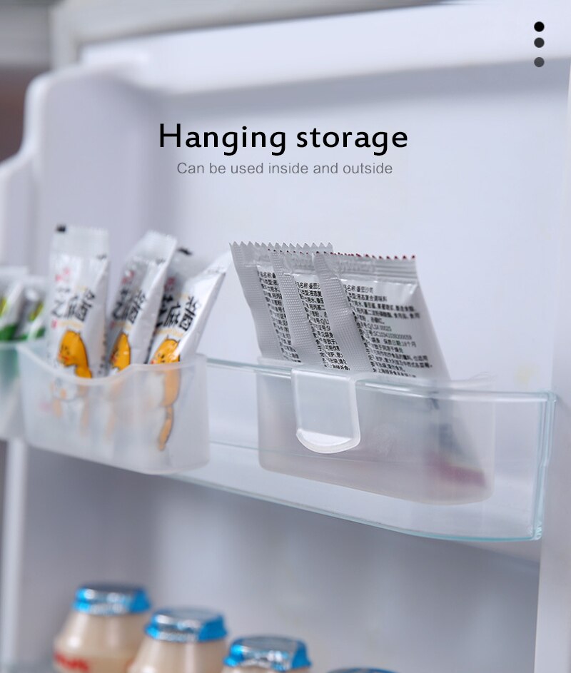 2PCS Fridge Food Organizer Adjustable Storage Rack Storage Drawer Refrigerator Box Rack Fridge Mini Storage Rack