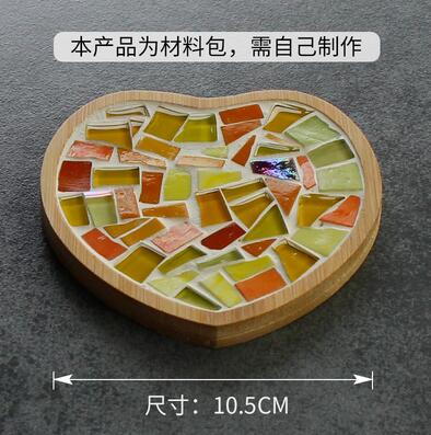 Bambus Herz Tasse Untersetzer Mosaik Untersetzer Tasse Matte Tischset Mosaik, Der eltern-Art DIY Handwerk Mosaik Werkzeug Bausatz: E