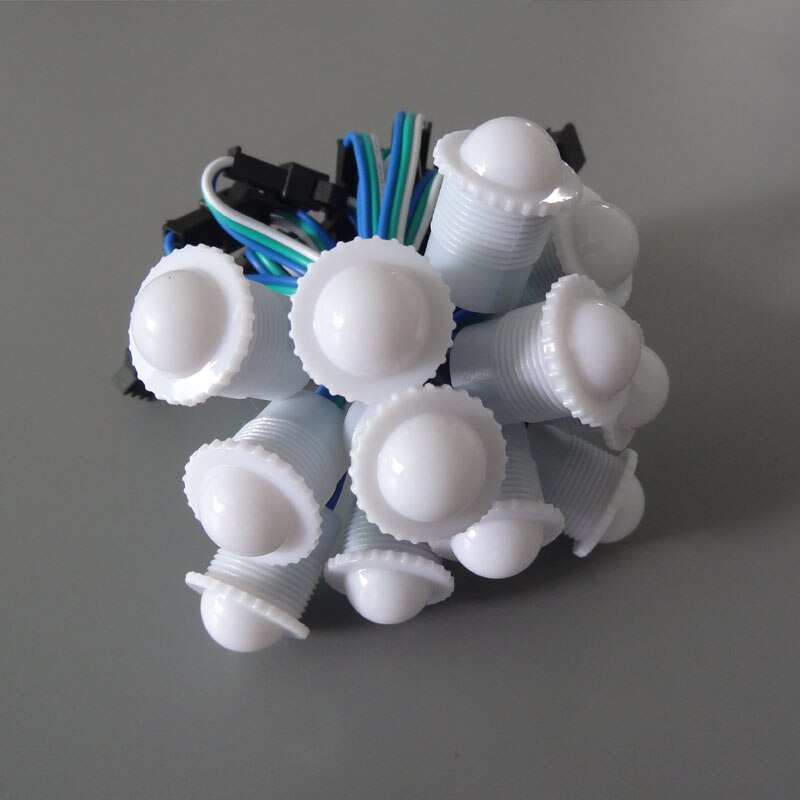 WS2813 addressable 16mm diameter;DC5V;RGB full color led smart module;0.24W(one 5050 SMD LED);IP68;milky cover