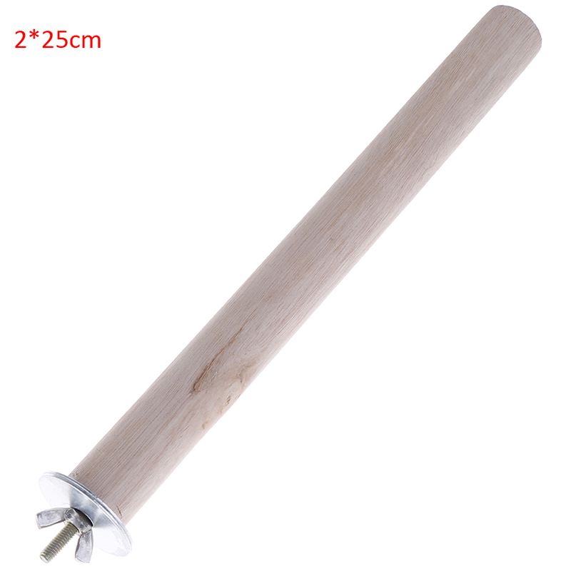 Trä papegoja stativ pinne rack abborre för fåglar husdjur papegoja leksak fågelbur tillbehör papegoja bad dusch stående rack: 2 x 25cm