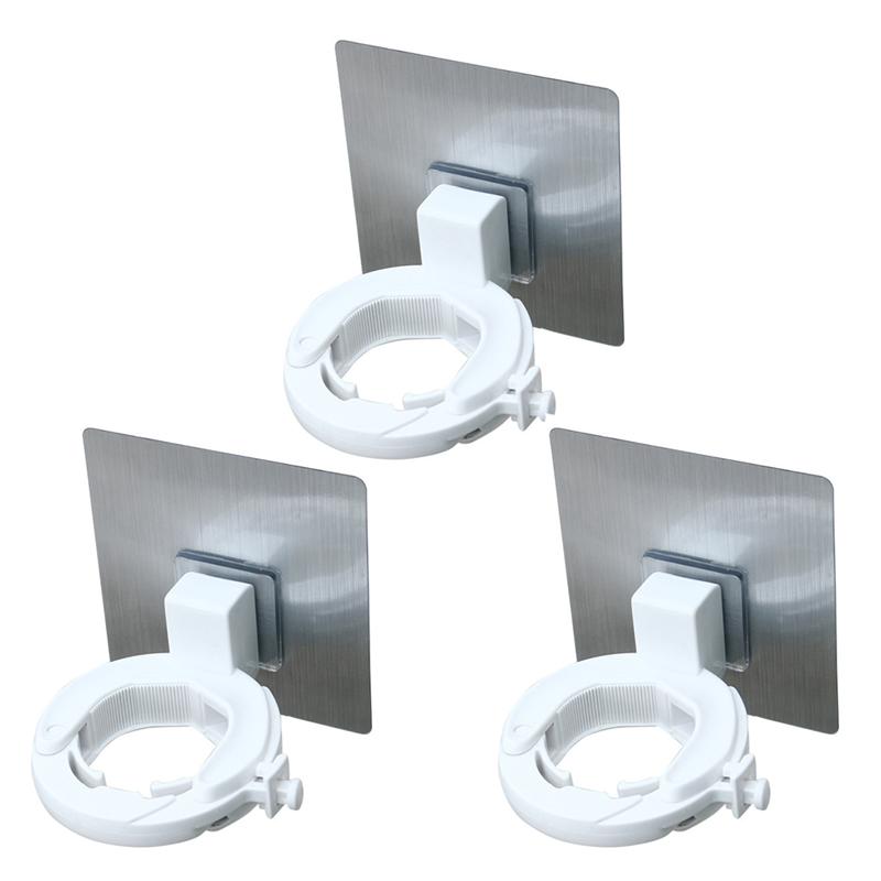 10 pcshand sanitizer krog slagfri sømløs vægmonteret holdbar shower gel flaske rack dispenser flaskeholder: 3 stk 25-36mm