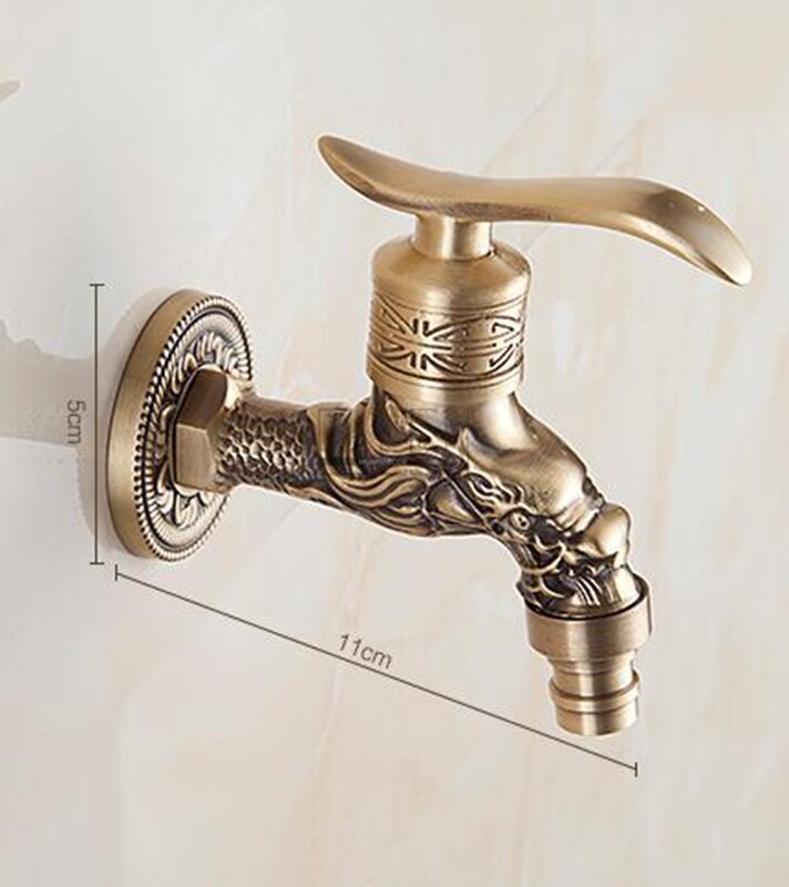 Anituqe Brons Wasmachine Kraan Decoratieve Outdoor Kraan Tuin Bibcock Tap mop Kraan EL505