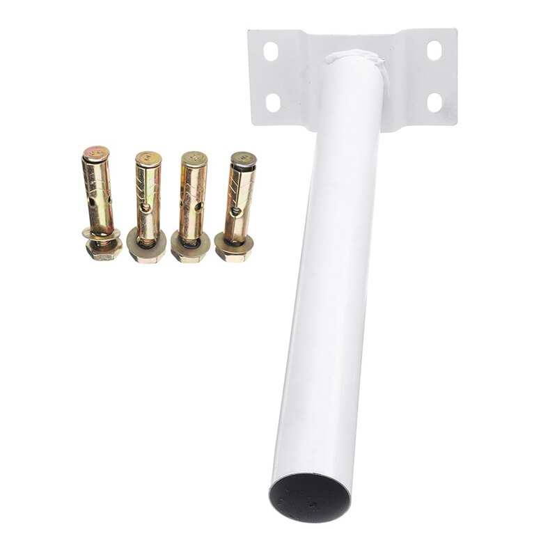 400x45mm Metal Bracket for Solar Powered Street Wall Light Lamp with Bracket Base and Mounting Accessories LED Arm Mounting: White