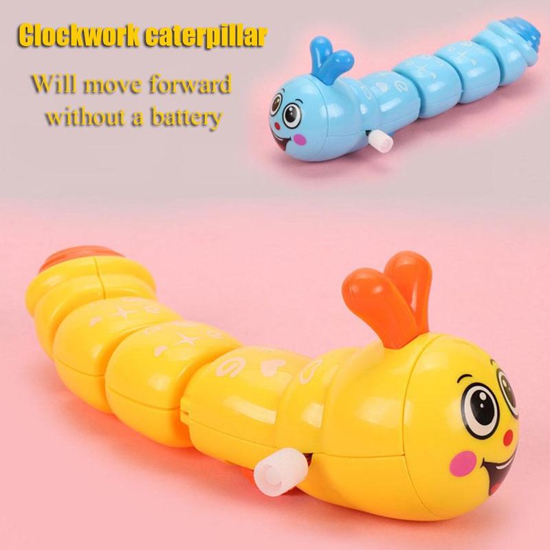 Plastic Caterpillar Wind Up Toy Funny Clockwork Toy Walking Toy Kid ABS Cute Material Educational X5D1