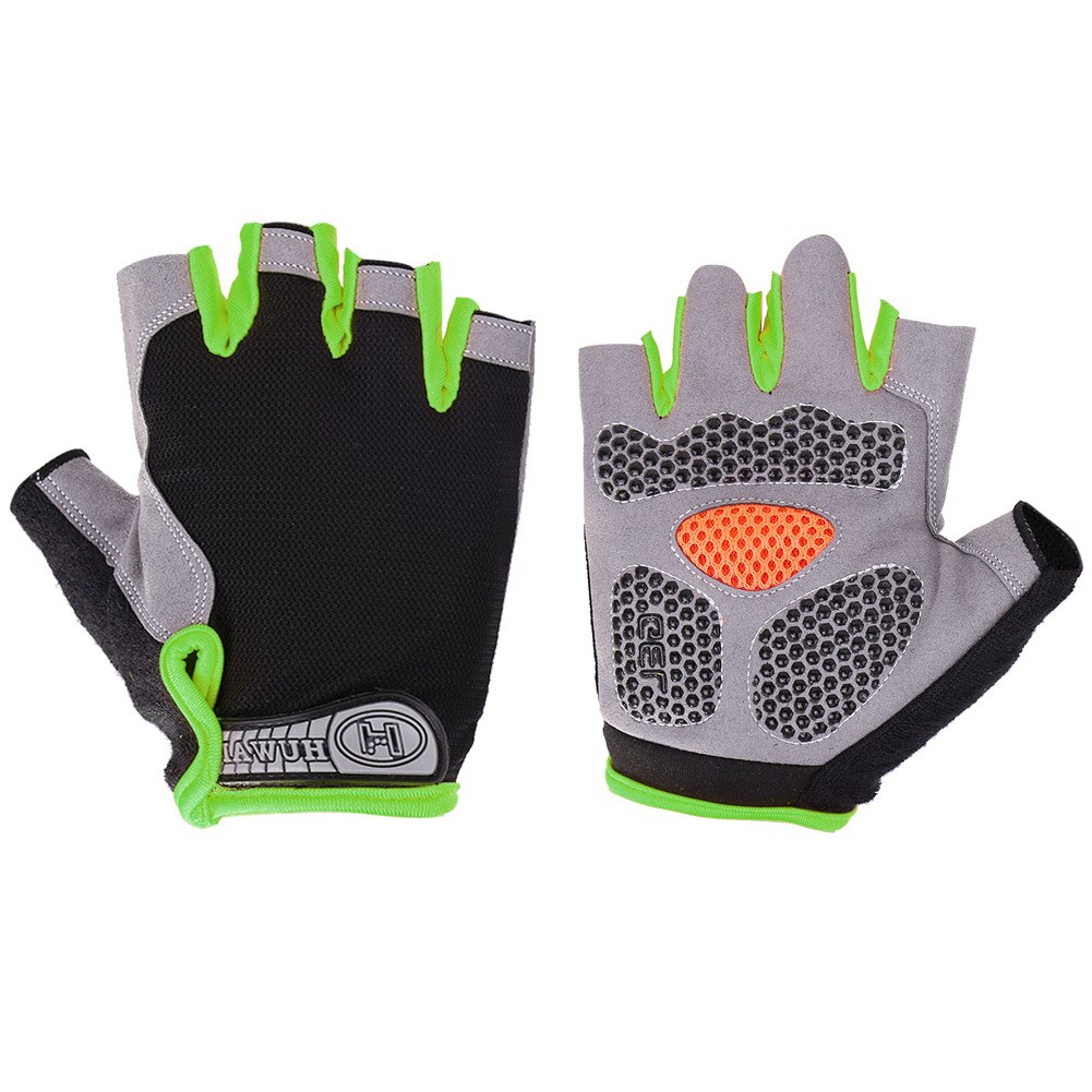 Cycling Gloves Bicycle Half Finger Gloves Anti-slip Outdoor Sports Mesh Breathable Cycling Climbing Sports Glove for Men Women: Green L