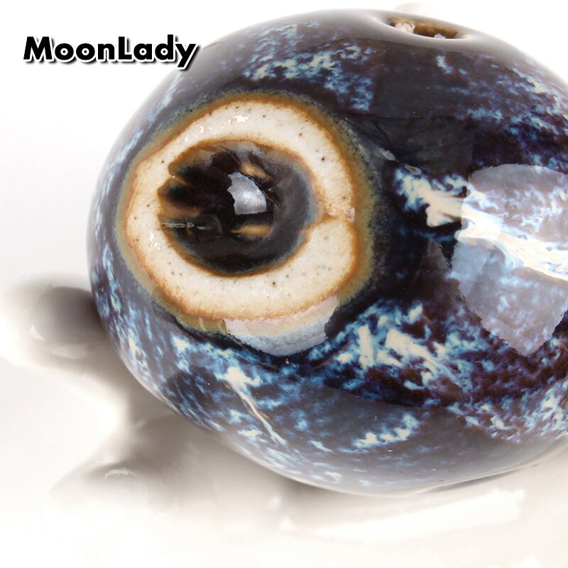 2 Colors Ocarina 6 Hole Kiln-Change Small Ocarina Alto C Tone Beginner Ocarina Tourist Souvenir Teaching Toys Ceramic Pendant