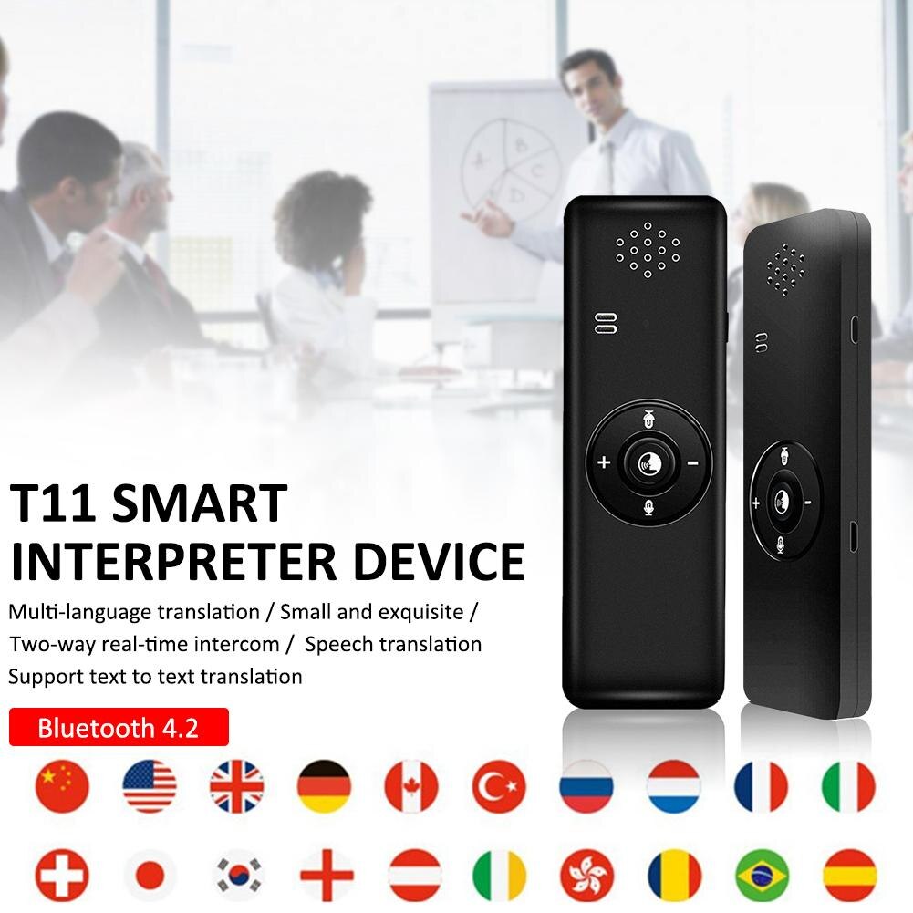 Smart Instant Speech Offline T11 Translator Multi-Languages Bluetooth-Compatible Portable accurate translation rapid response