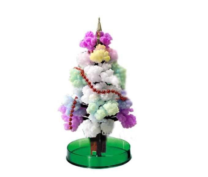 Miracle croissant arbre de noël bricolage vert visuel comme par magie cultiver des cristaux de papier arbre magique cultiver des arbres de noël: COLOR