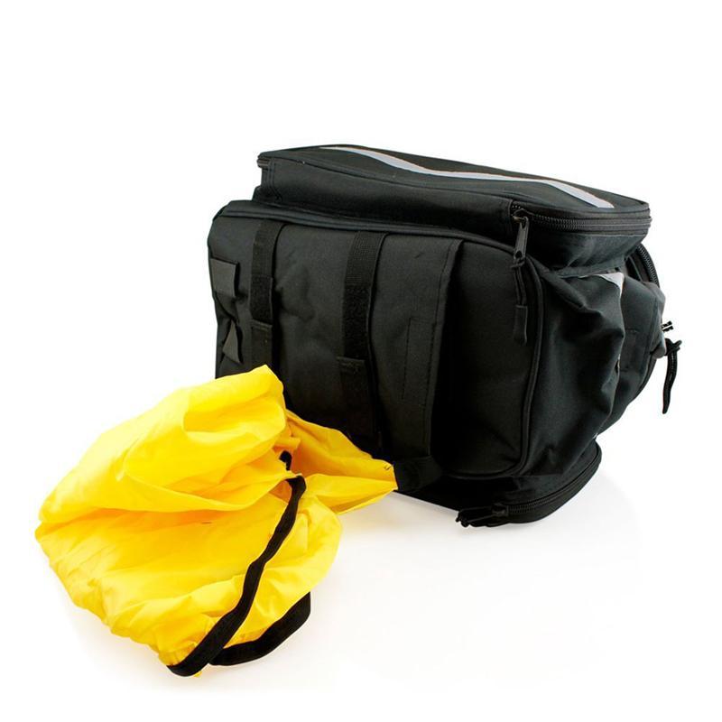 Fietsen fiets achterzitje kofferbak tas fietstas bagagedrager schouder reizen (zwart)