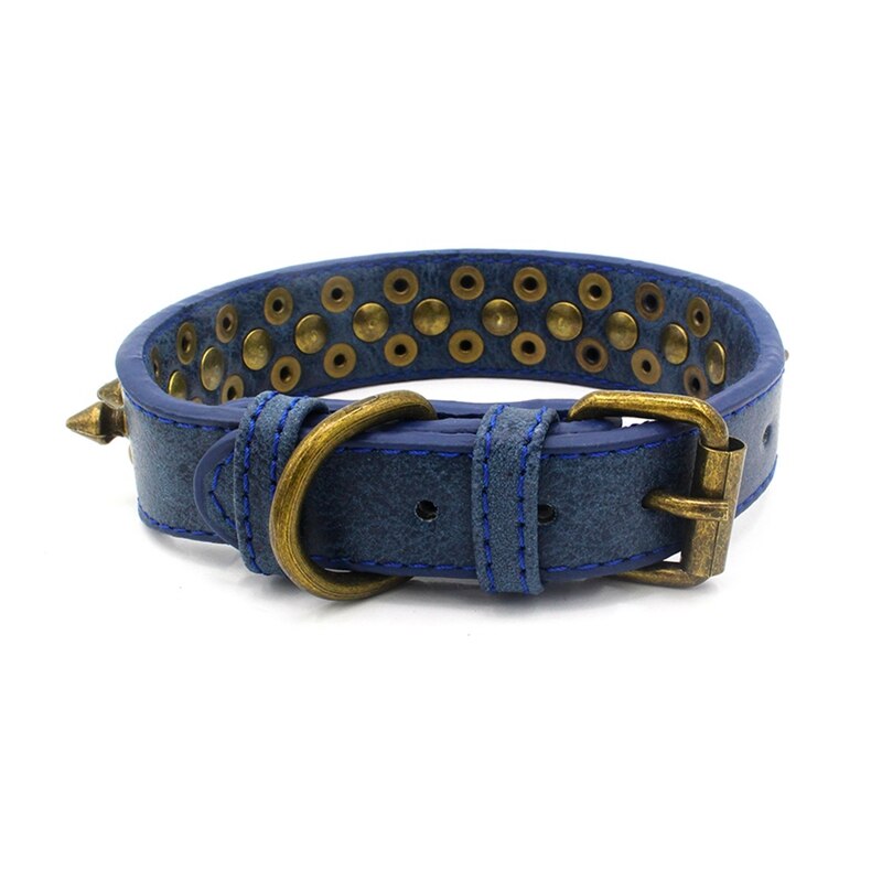Awesome Safety Adjustable Pet Collar For Small, Medium, Large Dogs Pet Spiked Leather Dog Collar Puppy Supplies