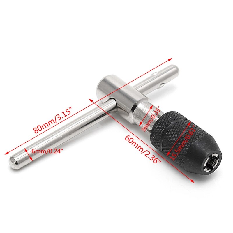 5 st t typ handskruv gängkranar borrsats  m3 m4 m5 m6 set m / skiftnyckel