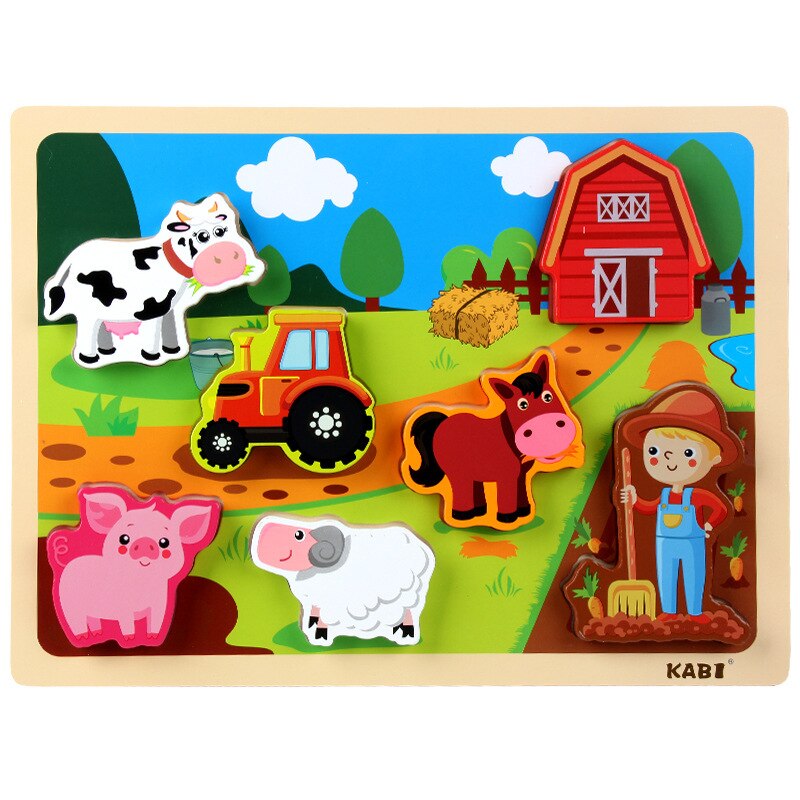 Houten Extra Grote Thema Puzzels Kinderen Leuk Speelgoed Novel En Speelbaar: farm