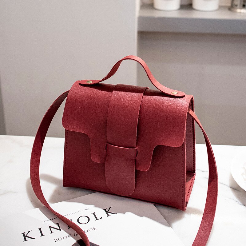 Novo 1 pçs feminino senhora menina ombro crossbody saco de couro do plutônio para o telefone móvel compras sci88: Vermelho