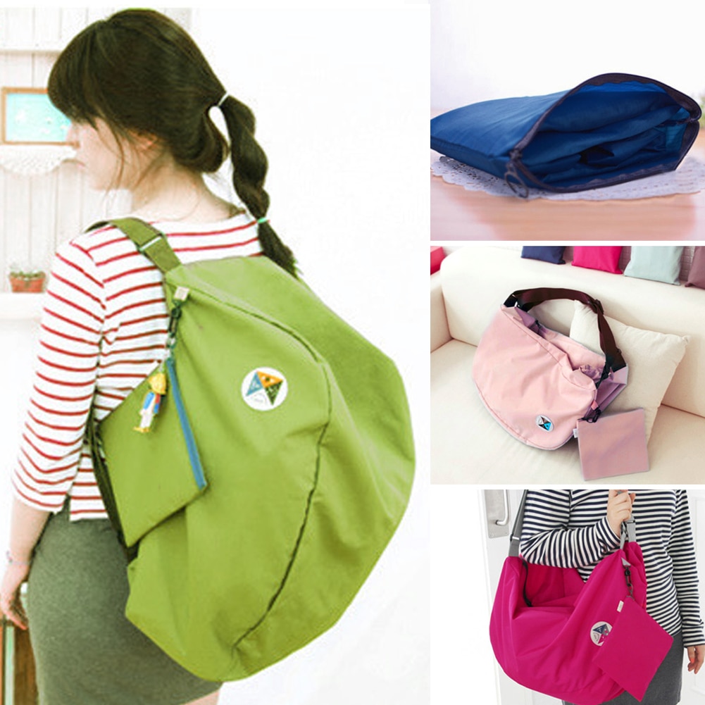 Mochila plegable multifuncional para mujer, bolso escolar para adolescente, único, plegable, de gran capacidad, duradero