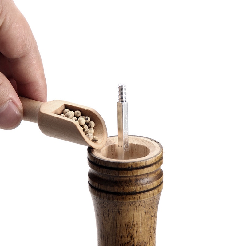 Salz und Pfeffer Mühle, Holz Pfeffer Schüttler mit Stark Einstellbare Keramik Grinder mit ersatz Keramik Rotor-küche zubehör