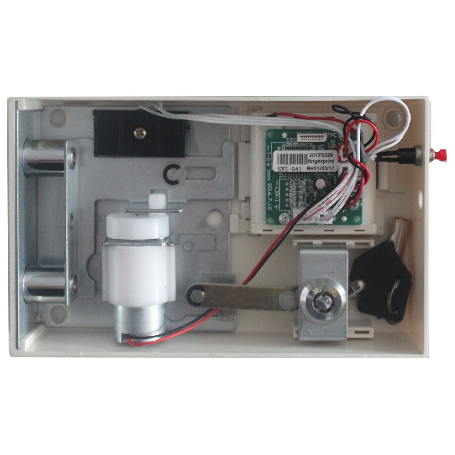 Cheap safe motor mechanism with 2 keys without electronic parts