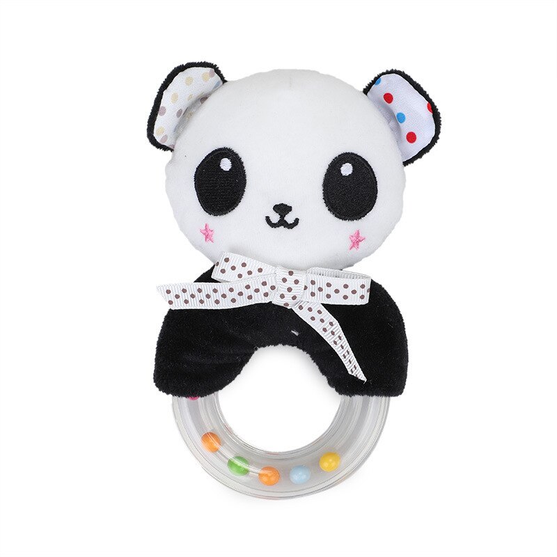 Baby Kinderen Rammelaar Speelgoed Cartoon Dier Pluche Hand Bell Kinderwagen Bijtring Wieg Opknoping Rammelaars Baby Trooster Speelgoed: panda