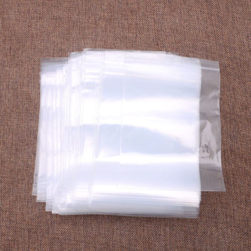 100X Clear Grip Self Press Seal Resealable Zip Lock Plastic Jewelry Bags 8 Sizes W0YF: 5x7cm