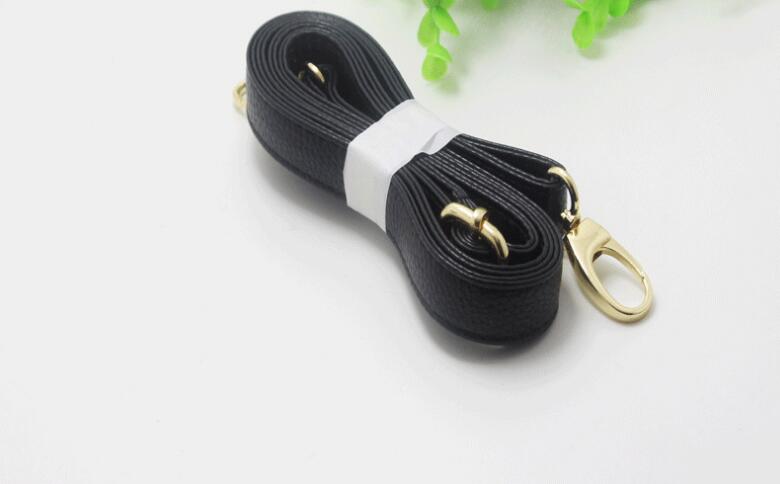 140Cm Pu Leer Verstelbare Schoudertas Riem Diy Purse Handvat 6 Kleur Handtassen Riemen Strap Bag Accessoire: Black