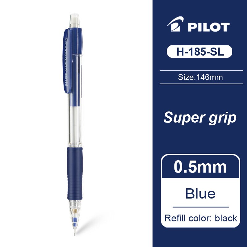 3 stykker japan Pilot h -185- sl flerfarget mekanisk blyant 0.5 mm kontor- og skolepapirer skrivemateriell: Blå