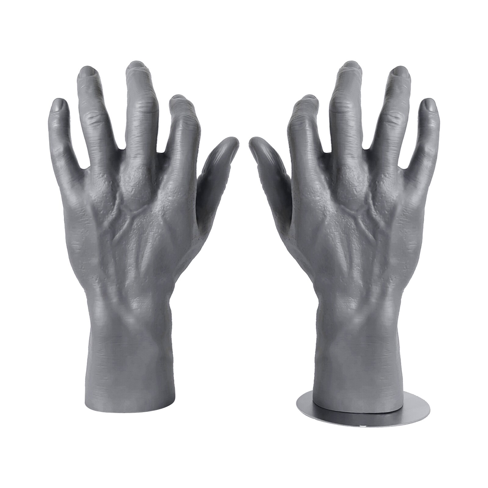 Realistische Pvc Mannelijke Mannequin Linkerhand, Mannen Hand Displays Sieraden Organizer Standhouder, tonen Voor Home Decor Grijs