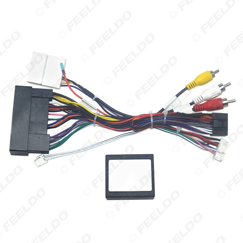 FEELDO Car Radio Audio 16PIN Android Power Calbe With Canbus Box For Hyundai IX45 Sonata Wiring Harness Adapter