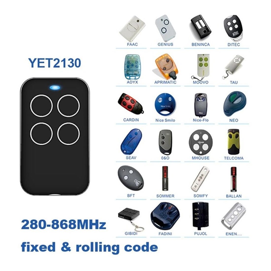 Afstandsbediening Dupliceren 280Mhz Tot 868Mhz 4 Kanaals Commando Handzender Garagedeur Opener Gate