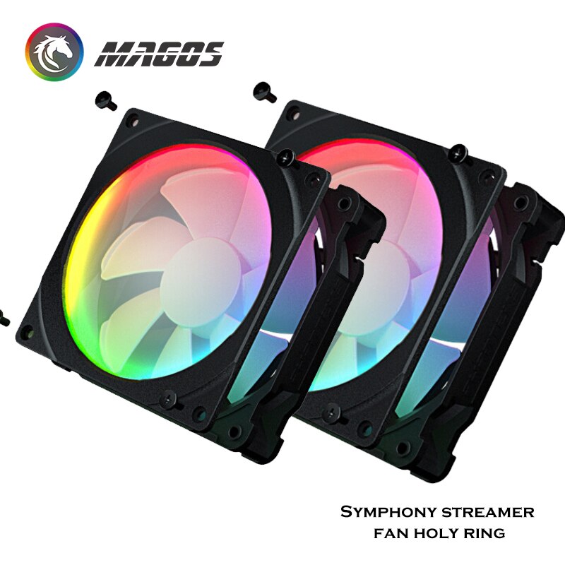 PHANTEKS RGB Fan Frame Halos, Used For 12cm/14cm Computer Case Fan, LED Fan Aperture Cover, 5V 3Pin RGB M/B SYNC