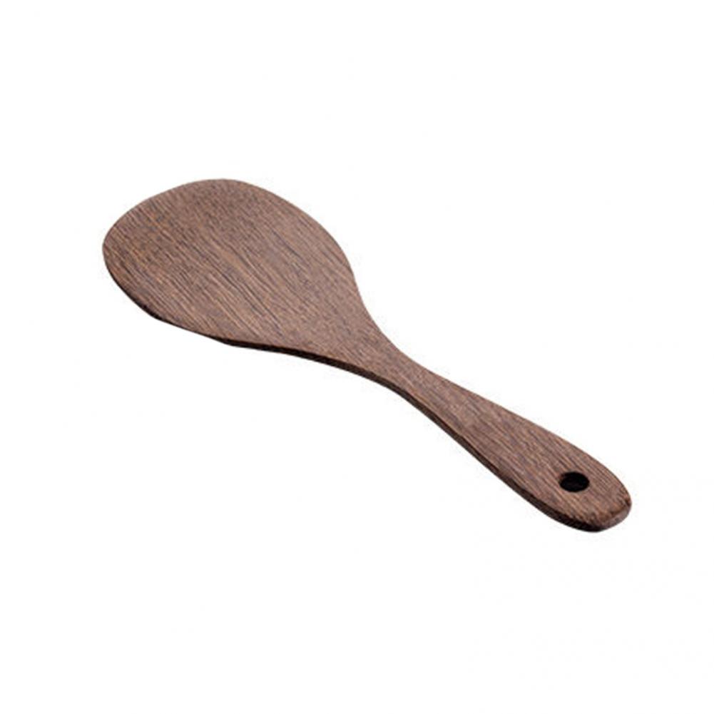Rice Paddle Wood Rice Cooking Spoon Wide Application Easy to Use Unique Deepen Structure Rice Serving Spoon