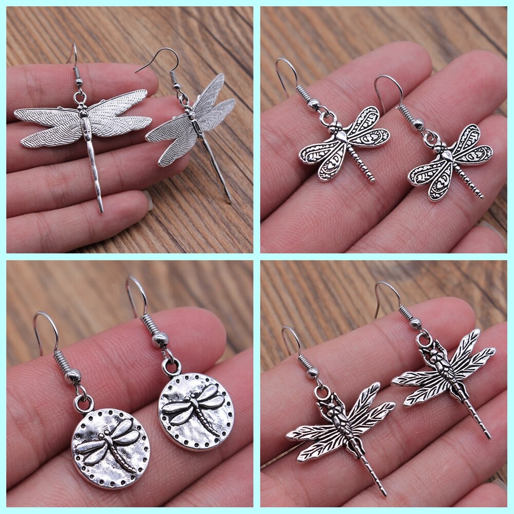 Vintage Dangle Dragonfly Oorbellen Lange Earring Zomer Stijl Voor Meisjes Vrouwen Sieraden