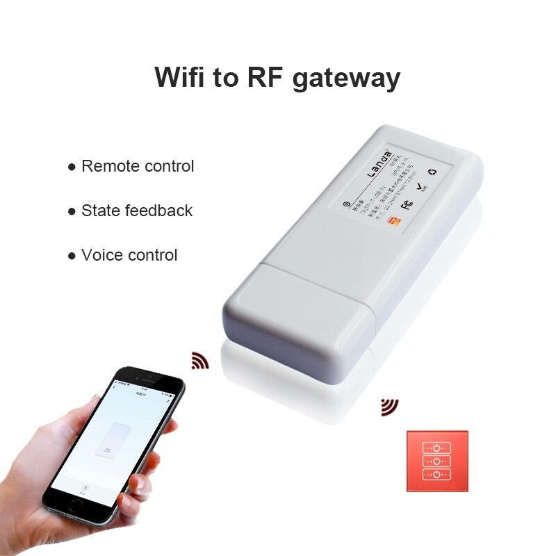 WiFi to RF gateway USB interface docking Tuya smart control RF433 single fire wire switch Smart Home Automation Modules