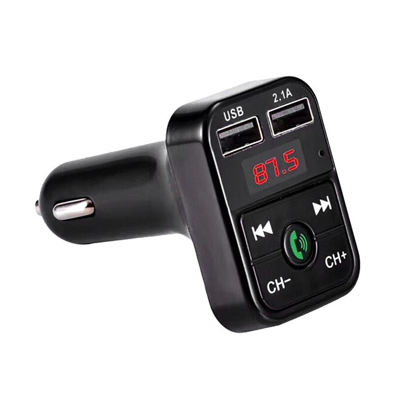 Dual USB Bluetooth4.1 Handsfree Carkit Charger Fm-zender Mp3-speler A2B2 5 V