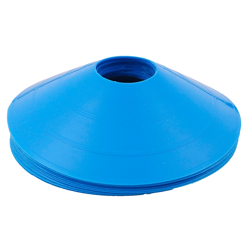 10 st/set fotboll träning skylt skål trycktålig koner markeringsskivor markör hink pvc sporttillbehör