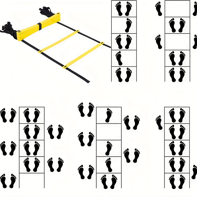 Escaleras de agilidad, correas de nailon para entrenamiento de velocidad y flexibilidad deportiva, equipo de escalera energética para entrenamiento de fútbol y agilidad
