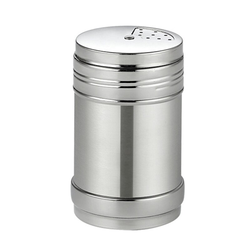 Runde Gewürz Shaker Gläser Edelstahl Würze Gewürz Glas mit Deckel Gewürz Menage Salz Lagerung Container Küche: S