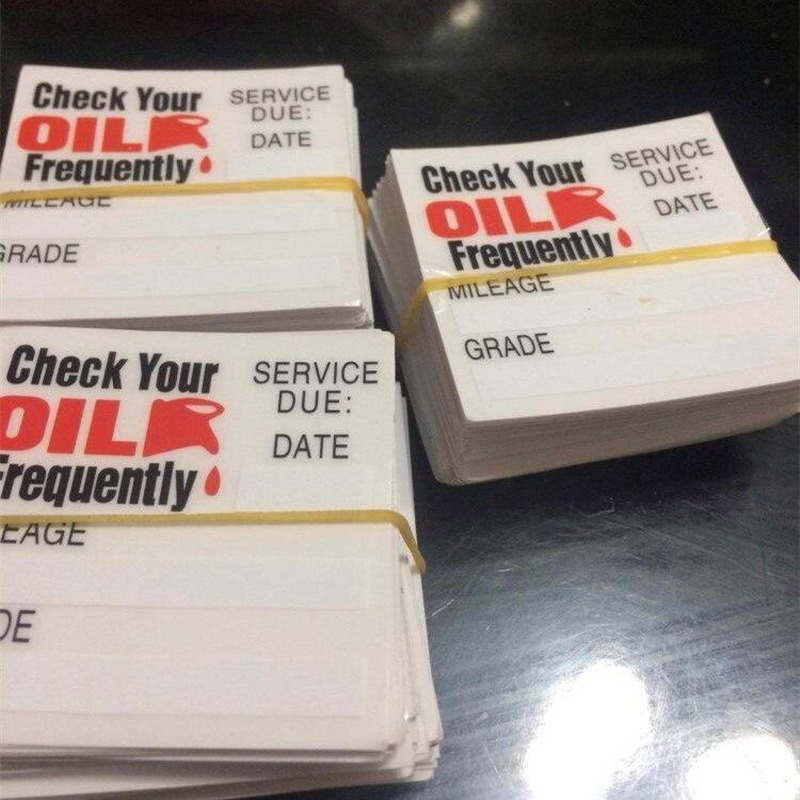 50pcs/lot Transparent PVC Oil Change Mileage Service Stickers Electrostatic Friendly Reminder Sticker Special Small Size