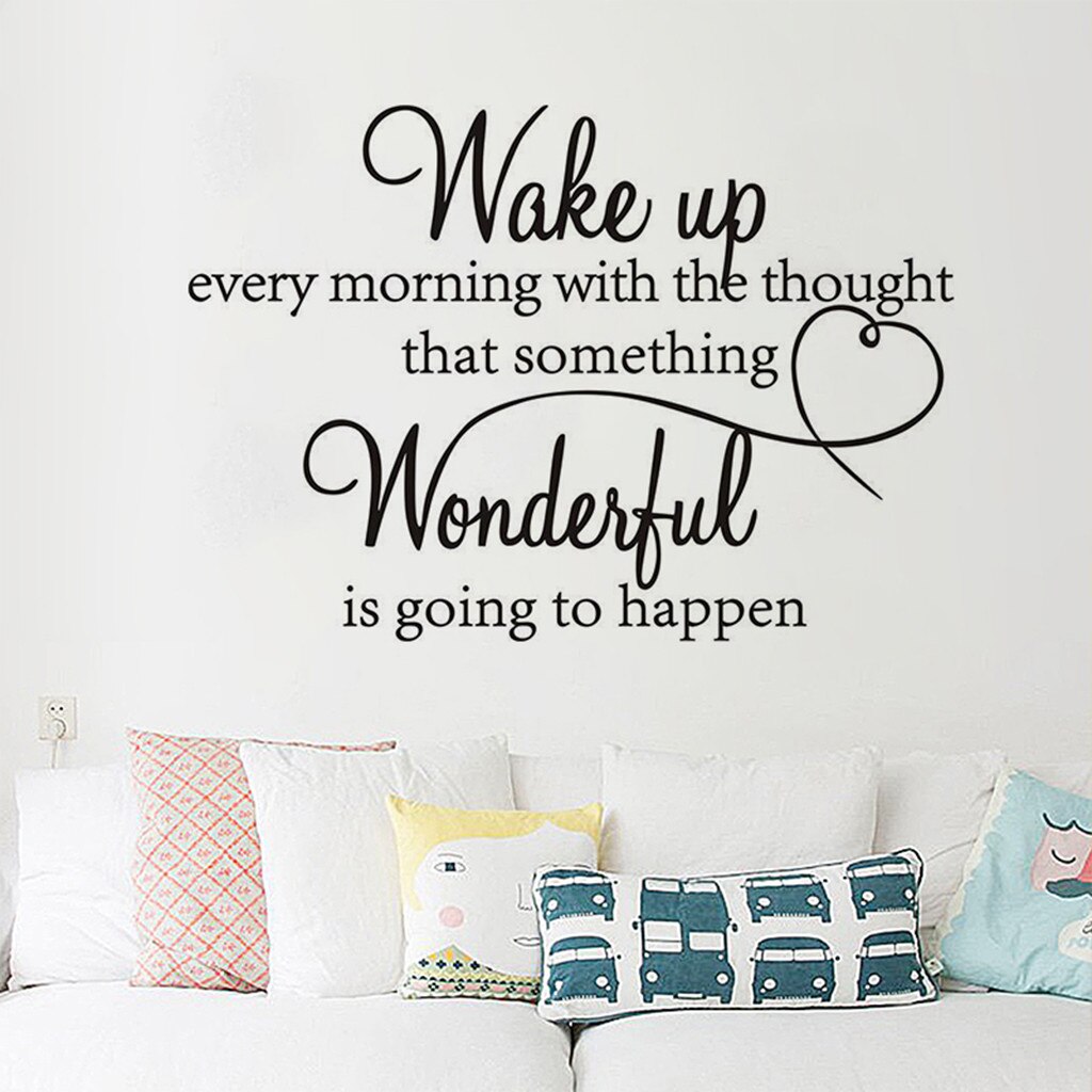 Large Quotes Motivating Dream Phrases Wake Up Every Morning Dream Quote Wall Stickers Art Room Removable Decals Diy