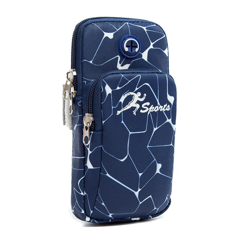 BGreen étanche sport cellule téléphone portable sac en cours d'exécution téléphone sac cyclisme randonnée coque de téléphone Fitness Gadget carte support de pochette: For 4.0 to 5.5 Inch / Dark Blue