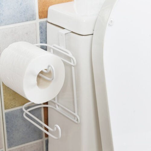 Tissue Holder Toilet Paper Storage Organizer Bathroom Rack Chrome Over Tank
