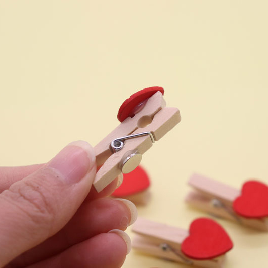 Magneet Rood Hart Clip Houten Decoratie Magnetische Sticker Foto Clip Whiteboard Bericht Plakken Kinderen Zoals