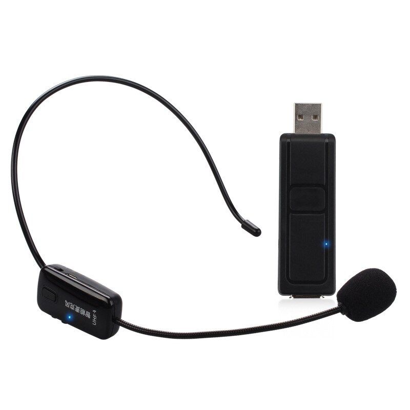 UHF Wireless Microphone Stage Wireless Headset Microphone System for Loudspeaker Teaching Meeting Guide Stage Karaoke: Default Title
