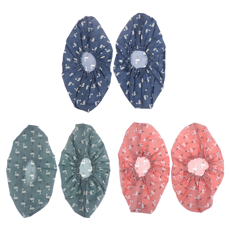 2PCS Thicken Reusable Elastic Shoe Covers Home Indoor Antiskid Overshoes Student Machine Room Bird Dust Proof Feet Covers