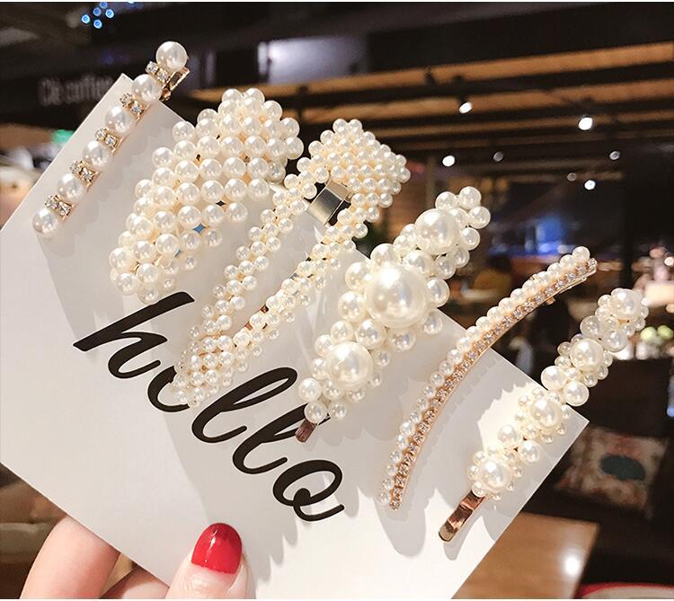 1 ensemble de pinces à cheveux en perles pour filles et femmes, barrettes, épingles à cheveux géométriques, accessoires pour cheveux