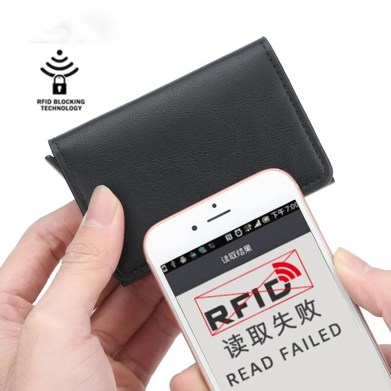 Aluminium Metal Credit Business Mini Card Wallet 2022 Man Vrouwen Smart Wallet Visitekaarthouder Rfid Portemonnee