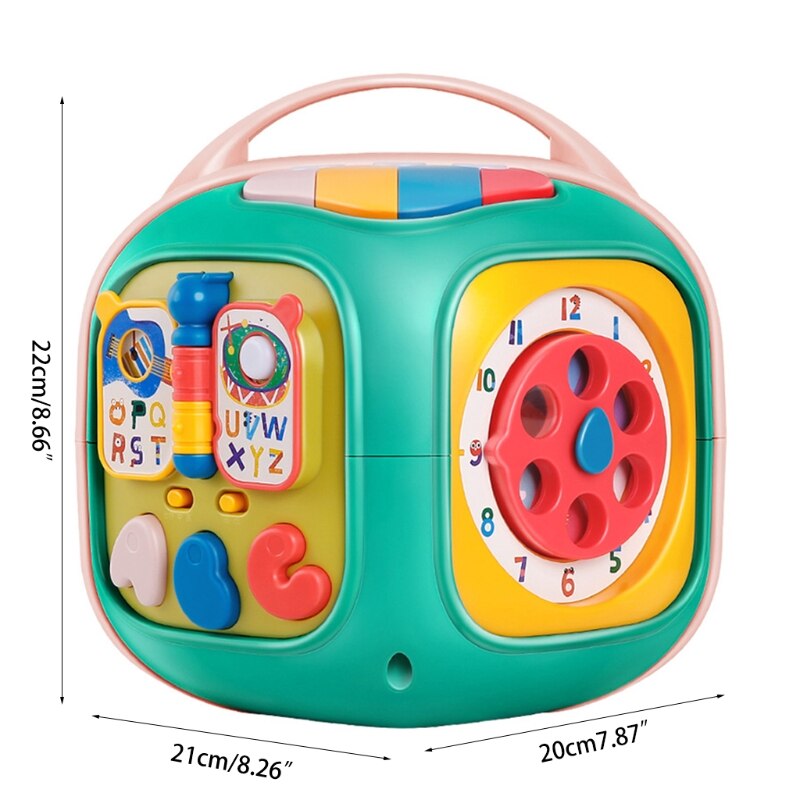 Musical Activity Cube Educational Kids Toddler Baby Toy with Lights Functions Skills for Learning Development Children Toys