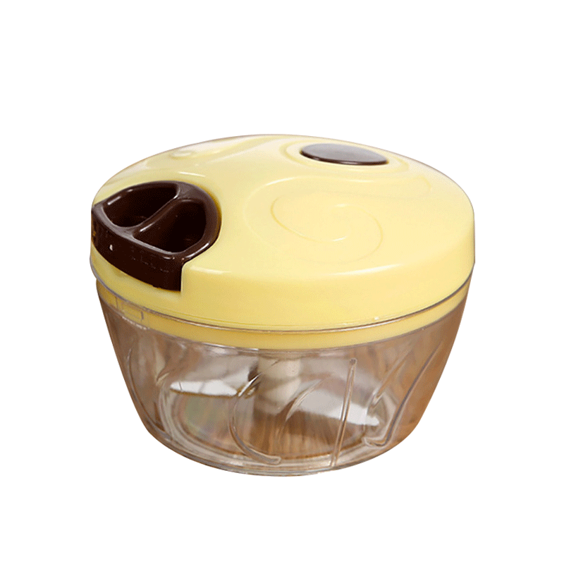 900ML Large Capacity blender Manual Food Processor Safe Chopper Blender Slicer Kitchen Essential blender mixer kitchen product: 520ml  Yellow