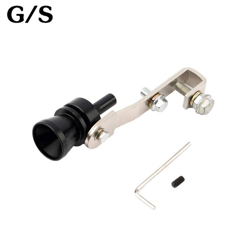 1PC uniwersalny turbosprężarka dźwięk symulator dźwięku samochodu świstak pojazdu zamontować urządzenie wydechowy tłumik robić rury gwizdek ryk samochodowy S/M: jeden-size czarny S