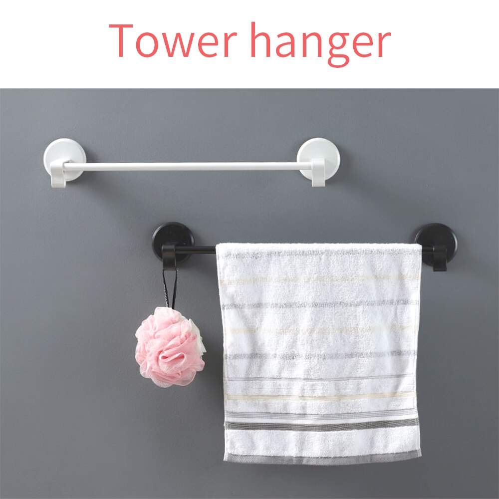 Slagfrit håndklædestativ badeværelse badeværelse rack håndklædestativ toilet sugekop nordisk simpelt hængende rack rack badeværktøj
