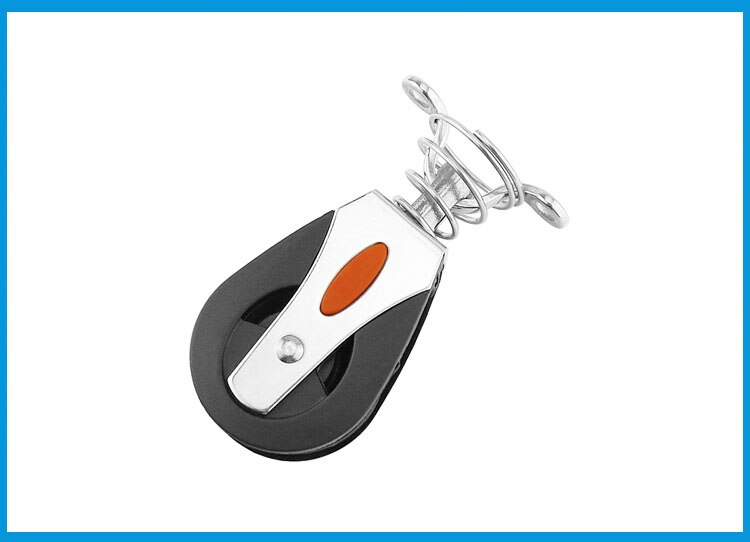 1500Lbs Load Sheave Block Universal Head Single Pulley Swivel Sailboat Plain Bearing Block Rope Runner Boat Pilates Accessories