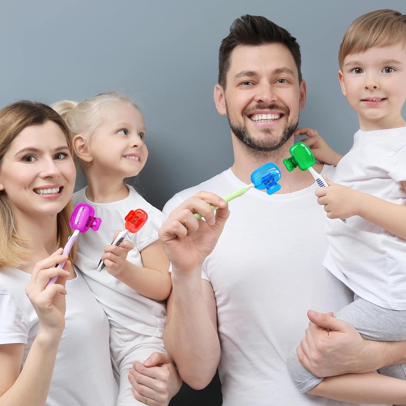 10/4/2 Uds. Fundas para cabezales de cepillo de dientes de viaje, tapa protectora para cepillo de dientes, funda protectora portátil con Clip de plástico para el hogar